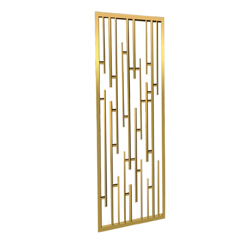 輕奢新中式鐵藝不銹鋼屏風隔斷客廳玄關入戶裝飾簡約現(xiàn)代金屬定制